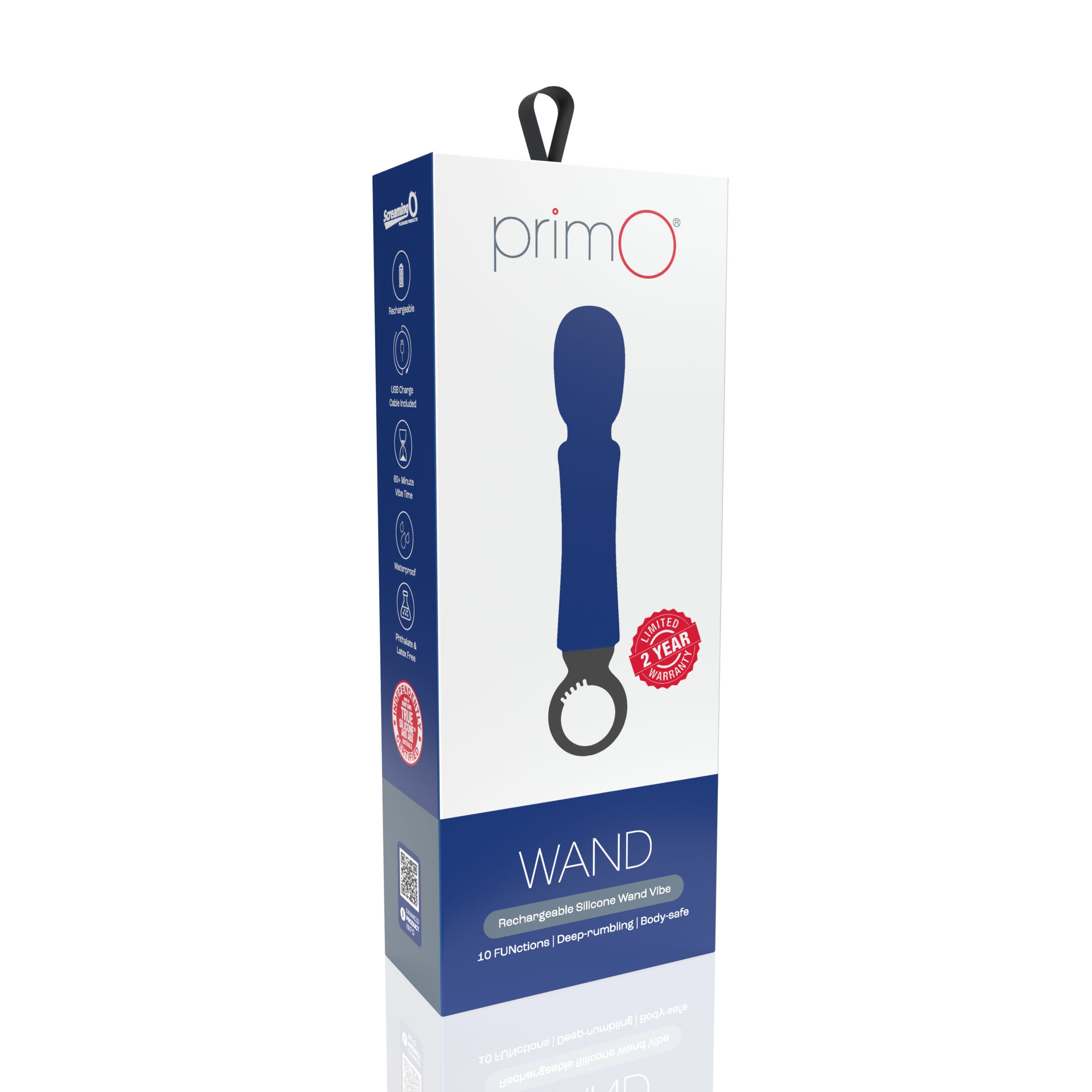 Screaming O PrimO Wand – Rechargeable Portable Wand Vibrator with 10 Vibration Functions > Sex Toys > Massage Wands