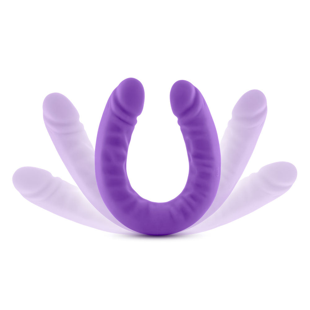 Ruse Silicone Slim 18in Purple Double Dong Dildo 1.5in Wide > Dildos > Double Dildos