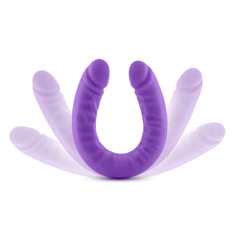Ruse Silicone Slim 18in Purple Double Dong Dildo 1.5in Wide > Dildos > Double Dildos