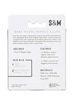 Sex & Mischief Brat Pearl Adjustable Nipple Clips – Set of 2 Clips > Sex Toys > Nipple Clamps