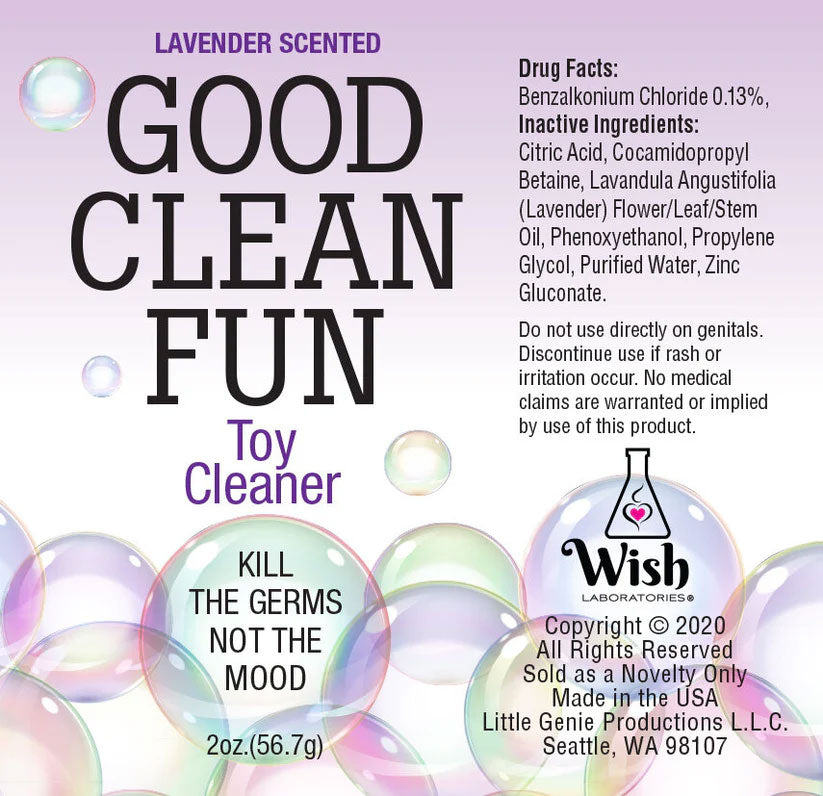 Good Clean Fun Lavender Scented Toy Cleaner 60 mls Toy Cleaners