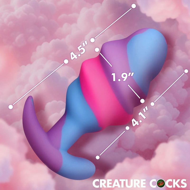 Unicorn Swirl Large Silicone Butt Plug for Enchanting Intimate Moments Butt Plugs