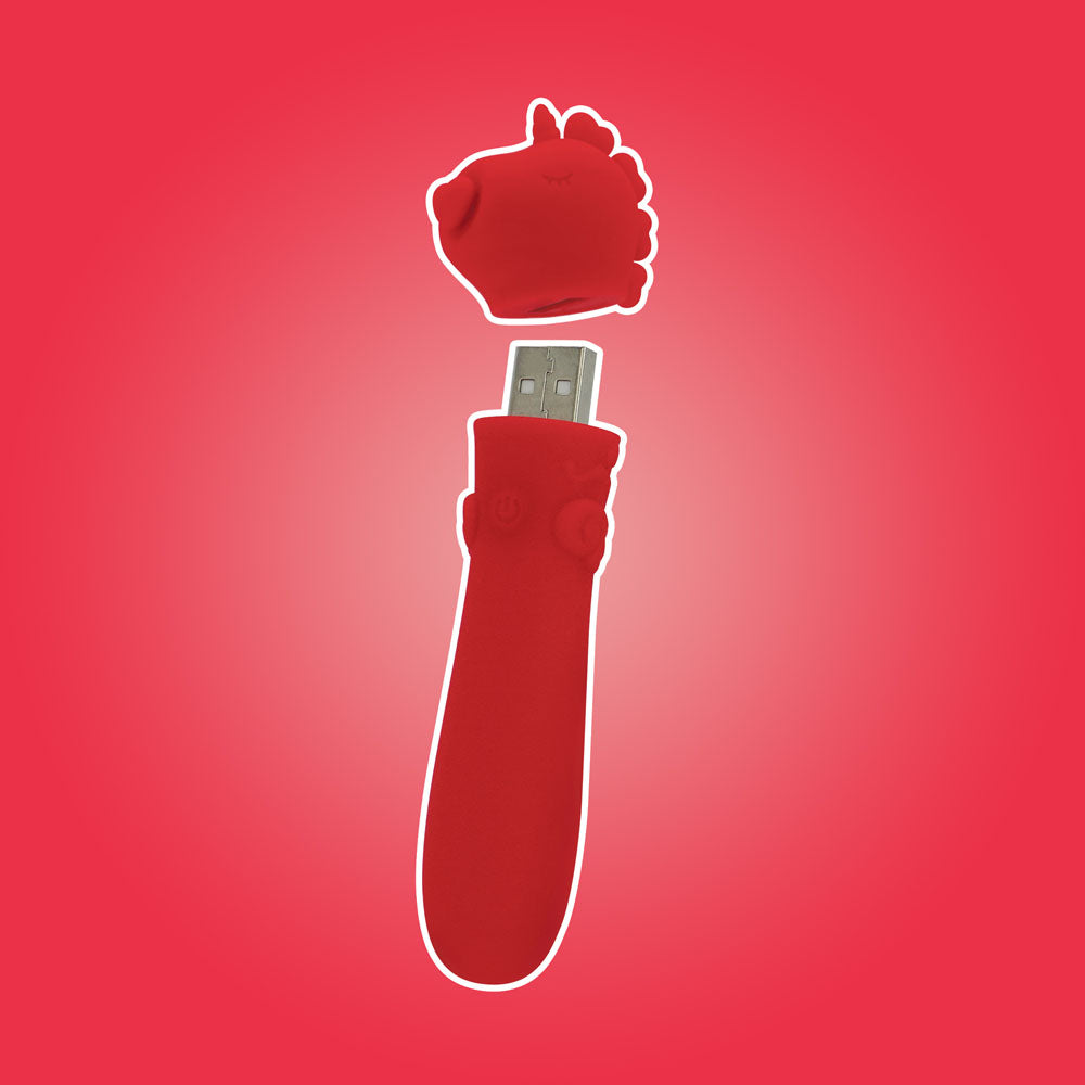 Unihorn Cupid's Beau Silicone USB Rechargeable Bullet Vibrator with 10 Speeds > Sex Toys For Ladies > Clitoral Vibrators and Stimulators