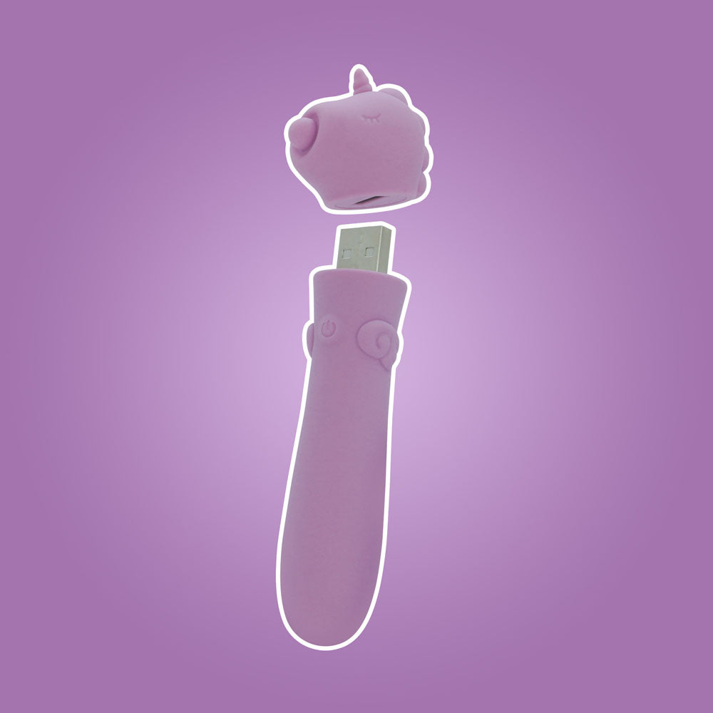 Unihorn Karma Lilac USB Rechargeable Silicone Bullet Vibrator with 10 Speeds > Vibrators > Ladies > Clitoral Vibrators and Stimulators