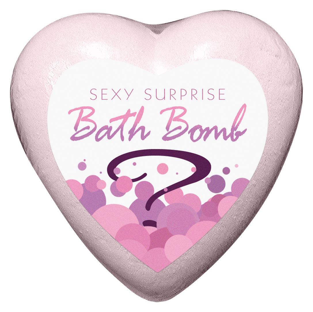Sexy Surprise Bath Bomb with Hidden Toy - Heart Shaped Pink Bath & Body