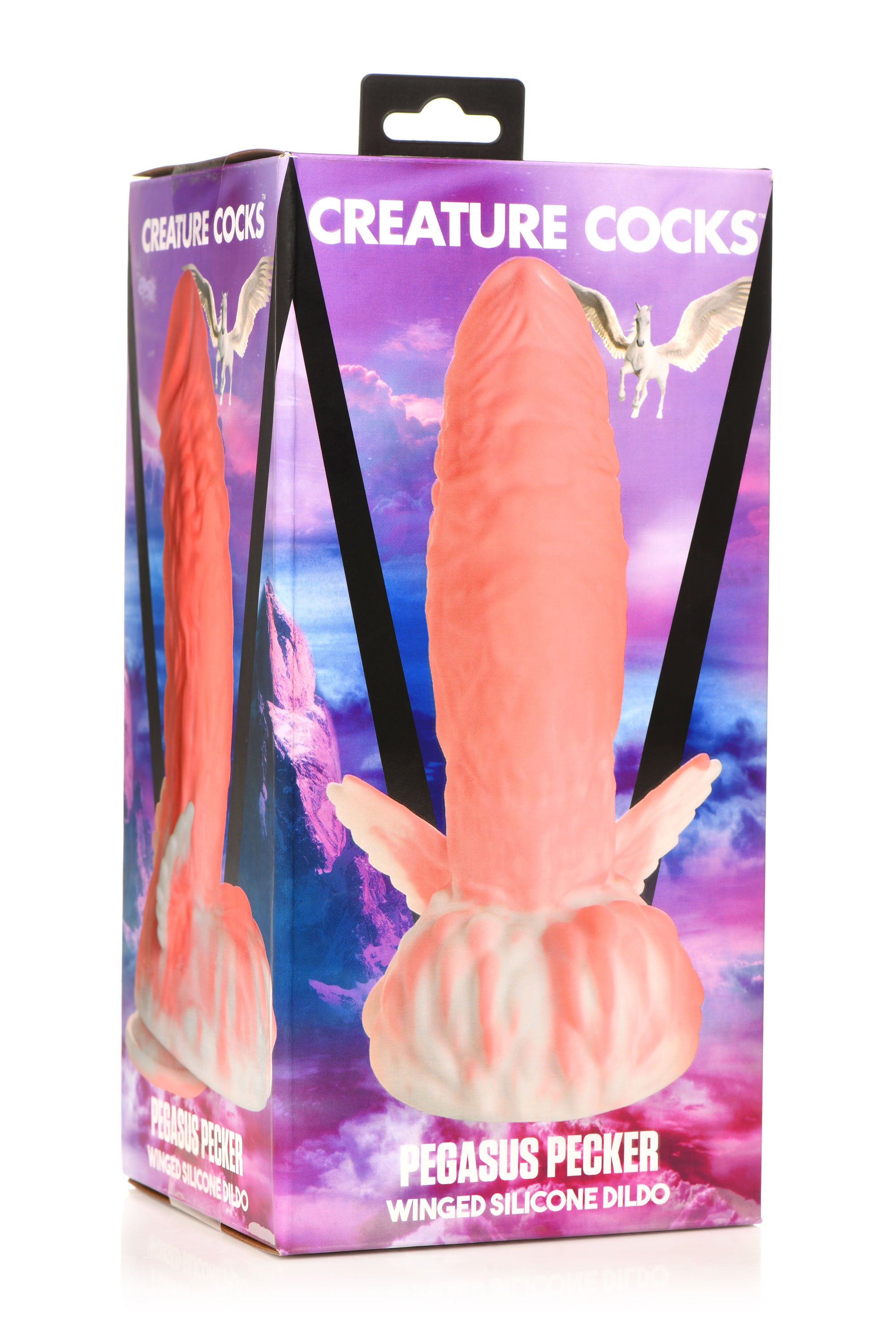 Creature Cocks Pegasus Peacker (Pink and White) – 8.5 Inch Girthy Dildo > Dildos > Fantasy