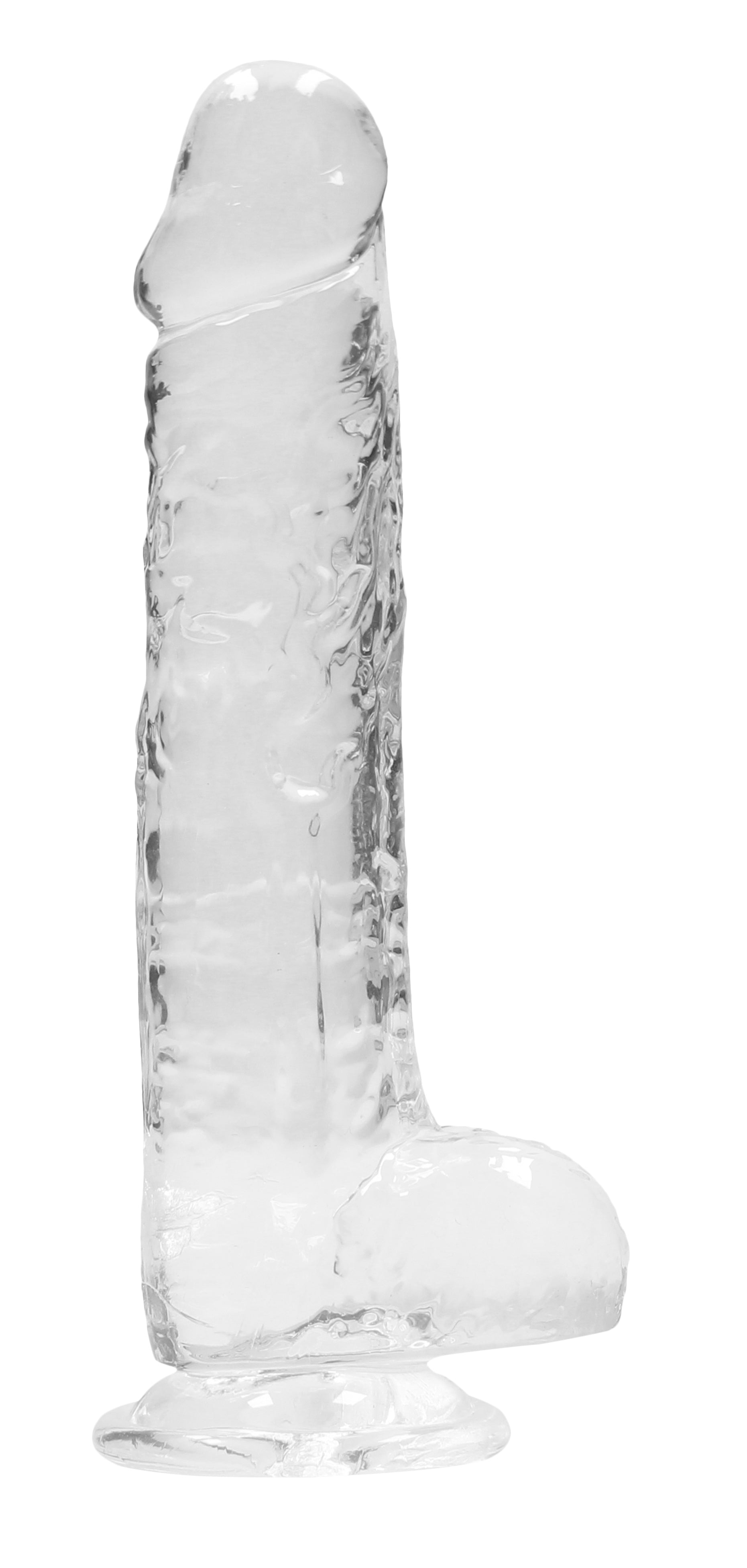 REALROCK Crystal Clear 8 Inch Realistic Dildo with Balls – Body-Safe Dildo > Dildos > Realistic Dildos