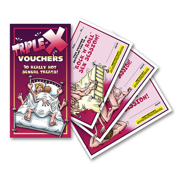 Triple X Vouchers Set of 10 Adult Intimacy Treats for Couples Default Title Novelties