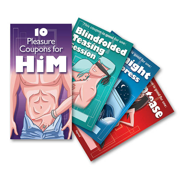 Pleasure Coupons For Him Set of 10 Intimate Vouchers Gift Default Title Novelties