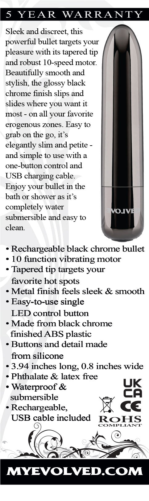Evolved Real Simple (Black) – USB Rechargeable 10 cm Bullet Vibrator > Vibrators > Mini Vibrators