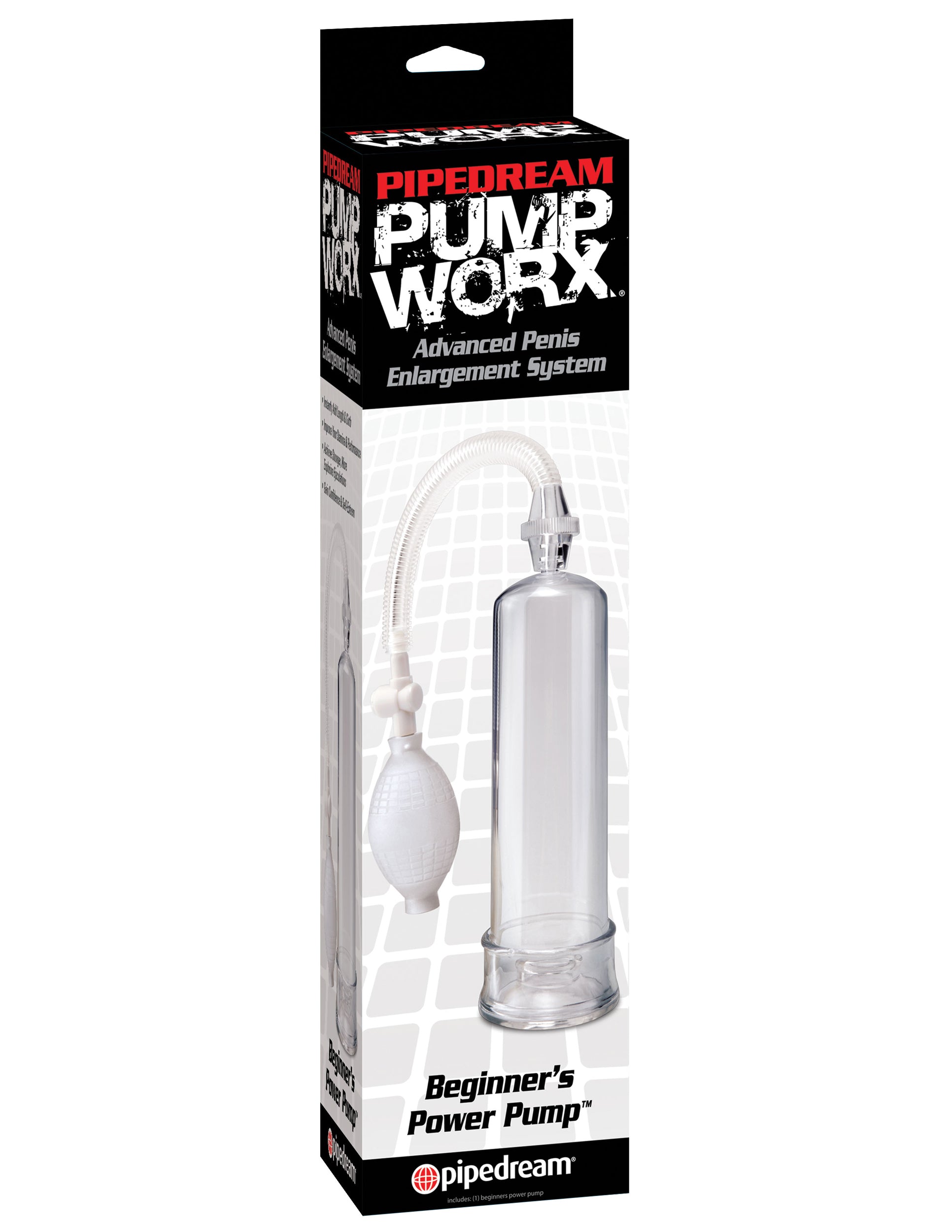 Pump Worx Beginner Power Pump Penis Pump for Enhanced Size and Confidence Clear Pumps
