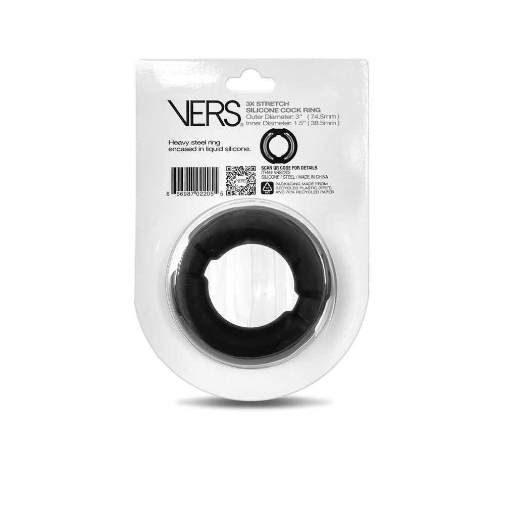 VERS Liquid Silicone Weighted Steel Core C-Ring 7.6 cm COCK RINGS