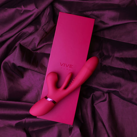 Vive Ena Rabbit Vibrator With Flapping Tongue Pink VIBRATORS-RABBIT