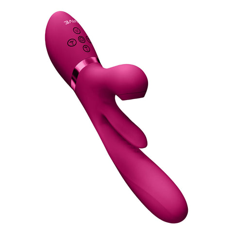 Vive Ena Rabbit Vibrator With Flapping Tongue Pink VIBRATORS-RABBIT