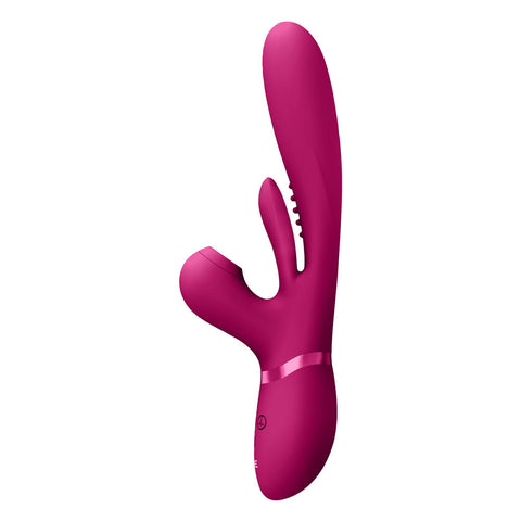 Vive Ena Rabbit Vibrator With Flapping Tongue Pink VIBRATORS-RABBIT