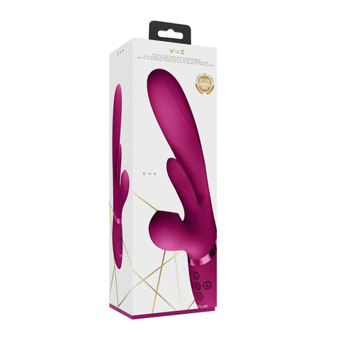 Vive Ena Rabbit Vibrator With Flapping Tongue Pink VIBRATORS-RABBIT