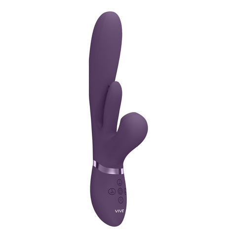Vive Ena Rabbit Vibrator with Flapping Tongue Deep Purple VIBRATORS-RABBIT