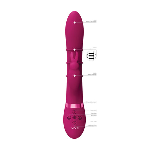 Vive Sora G-Spot Rabbit Vibrator Deep Pink VIBRATORS-RABBIT