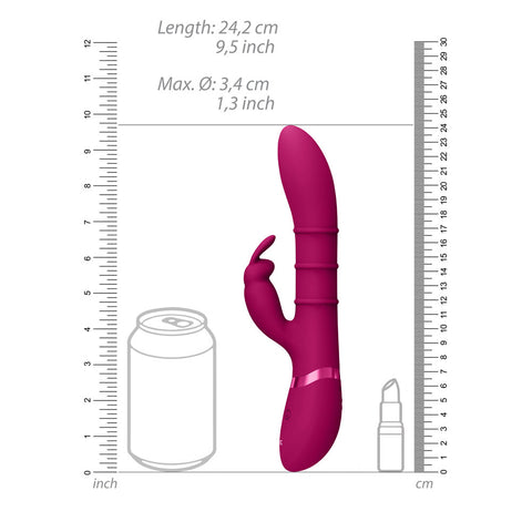 Vive Sora G-Spot Rabbit Vibrator Deep Pink VIBRATORS-RABBIT