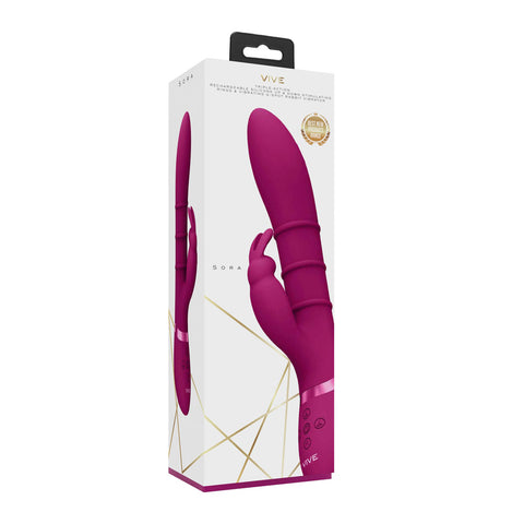Vive Sora G-Spot Rabbit Vibrator Deep Pink VIBRATORS-RABBIT