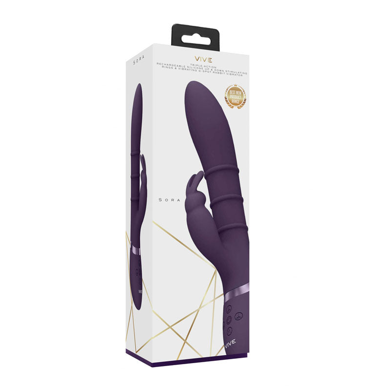 Vive Sora 24.2cm G-Spot Rabbit Vibrator Purple > Vibrators > Ladies > Rabbit