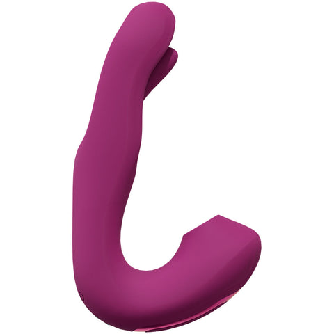Vive Yuna Flapping Tongue and Suction Vibrator Deep Pink Suction Stimulator