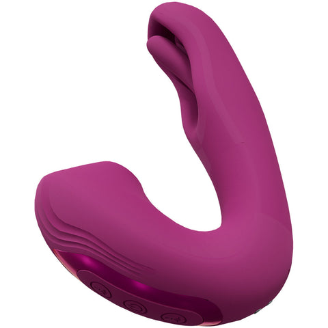 Vive Yuna Flapping Tongue and Suction Vibrator Deep Pink Suction Stimulator