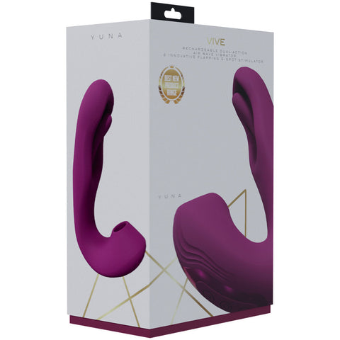 Vive Yuna Flapping Tongue and Suction Vibrator Deep Pink Suction Stimulator