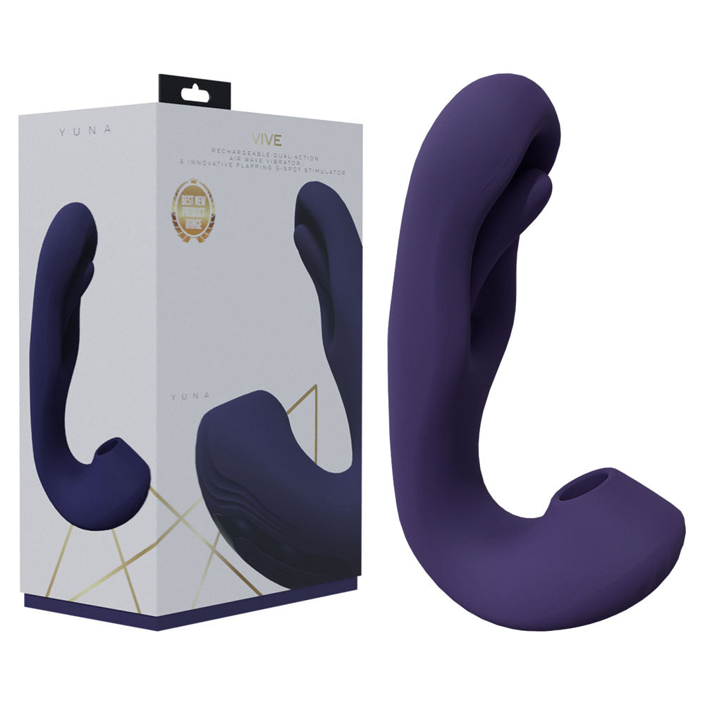 Vive Yuna Flapping Tongue and Suction Vibrator Deep Purple Purple > Vibrators > Unconventional