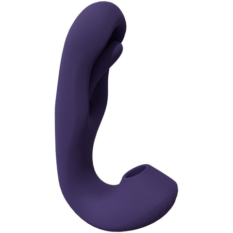 Vive Yuna Flapping Tongue and Suction Vibrator Deep Purple Suction Stimulator