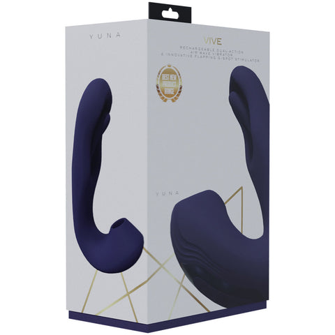 Vive Yuna Flapping Tongue and Suction Vibrator Deep Purple Suction Stimulator