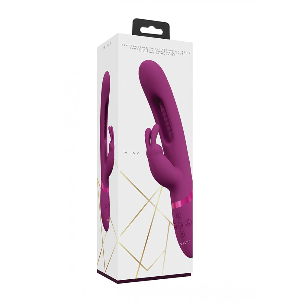 VIVE Mika (USB Rechargeable) – 23.2 cm Rabbit Vibrator with Flapping Shaft > Vibrators > Ladies > Rabbit