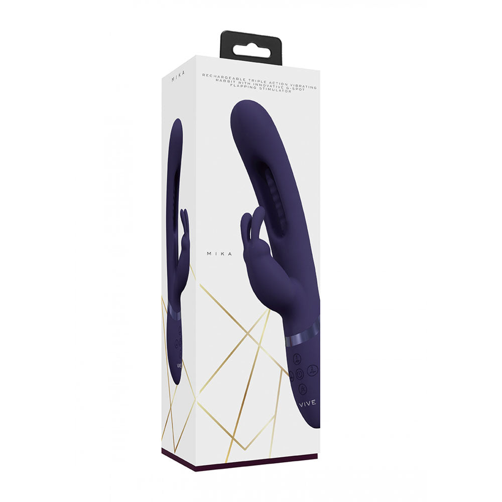 Vive Mika 9.13 Inch Flapping Tongue Rabbit Vibrator | Deep Purple 3 Motors > Vibrators > Ladies > Rabbit