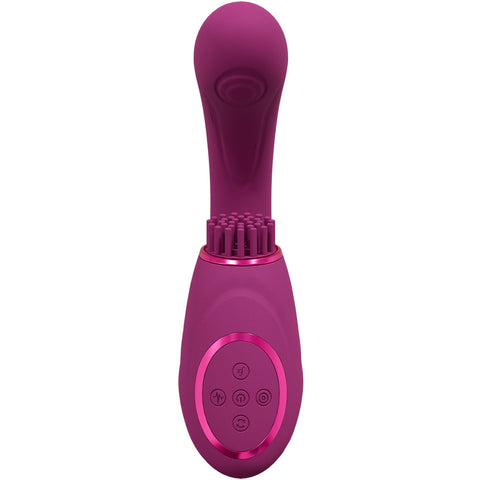 Vive Gen Pulse Wave Vibrator with Stimulating Bristles Pink STIMULATORS