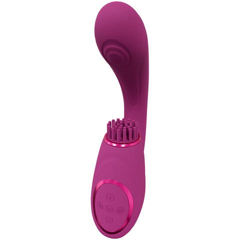 Vive Gen Pulse Wave Vibrator with Stimulating Bristles Pink STIMULATORS