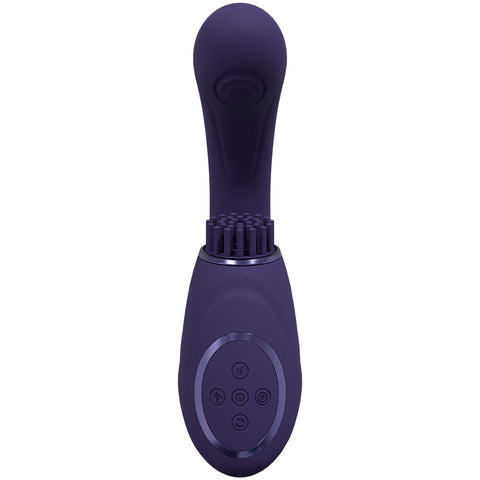 Vive Gen Pulse Wave Vibrator with Stimulating Bristles Deep Purple Vibrators