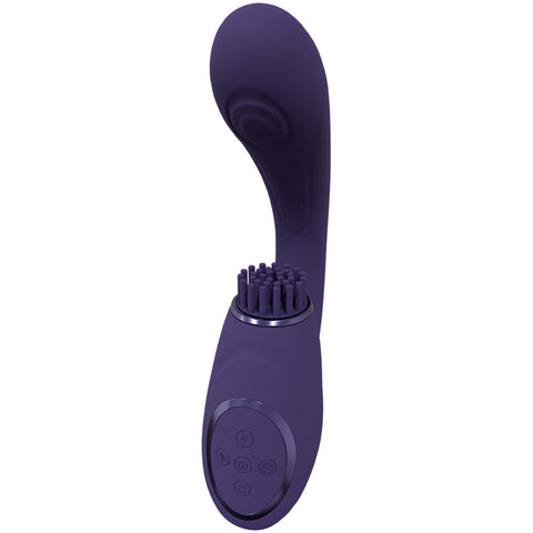 Vive Gen Pulse Wave Vibrator with Stimulating Bristles Deep Purple Vibrators