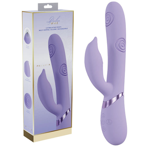 VIVE Pallina 25 cm USB Rechargeable Tapping Rabbit Vibrator Purple VIBRATORS-RABBIT