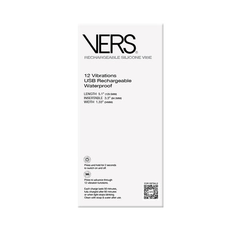 VERS Rechargeable Silicone P-Spot Vibe 13cm Length Prostate Tools