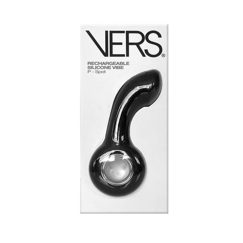 VERS Rechargeable Silicone P-Spot Vibe 13cm Length Black Prostate Tools
