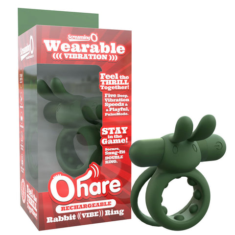 Ohare (Black | Blue | Green) – Rechargeable Silicone Rabbit Vibrating Cock Ring > Cock Ring > Vibrating