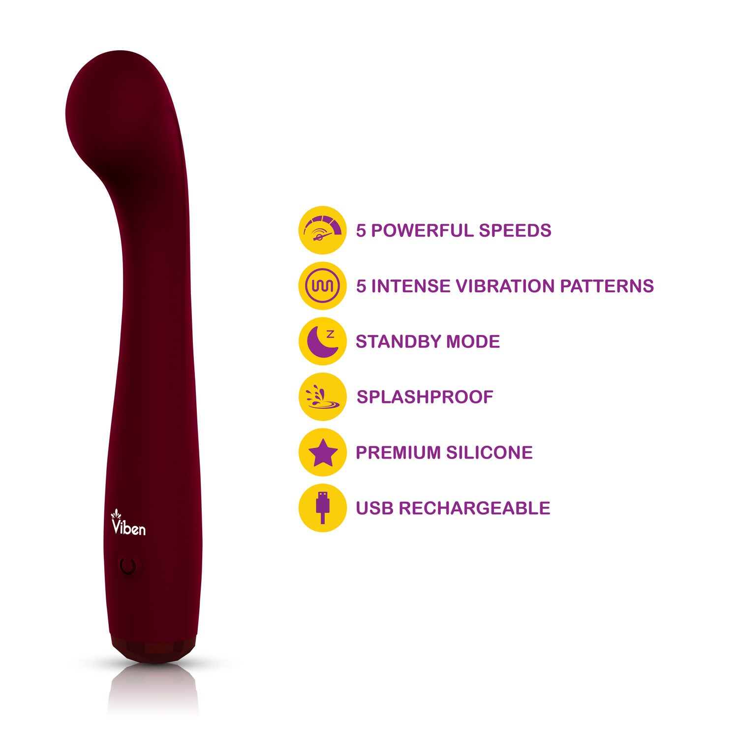 Viben Devotion Ruby G-Spot Vibrator for Intense Pleasure Vibrators - G Spot