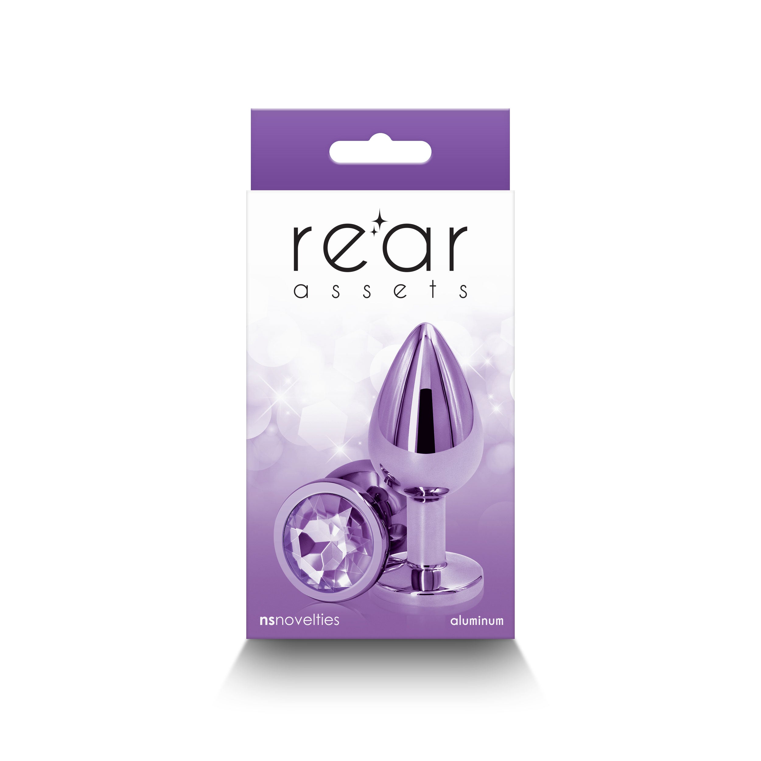 Rear Assets Medium Metal Butt Plug with Round Gem Base > Anal Range > Jewel Butt Plugs