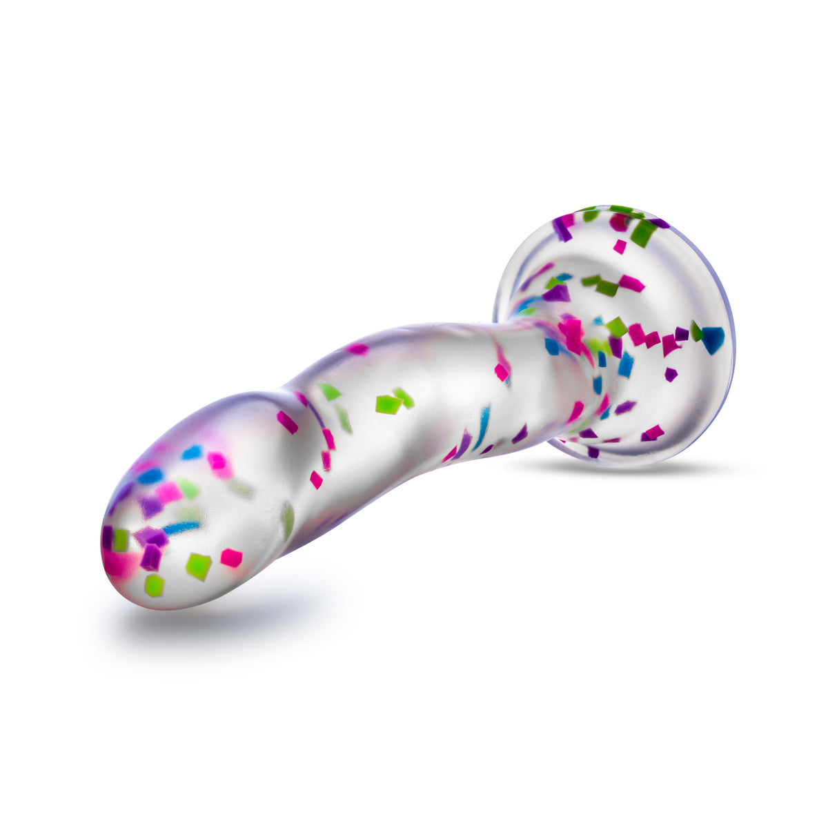 Hanky Panky Confetti Filled Clear 7.5" Dildo Glow in the Dark > Dildos > Realistic Dildos