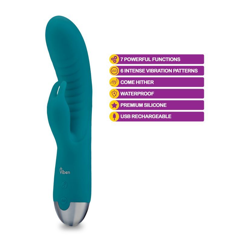 Viben Alluring Come Hither Rabbit Vibe Ocean G-Spot Massager Vibrators - G Spot