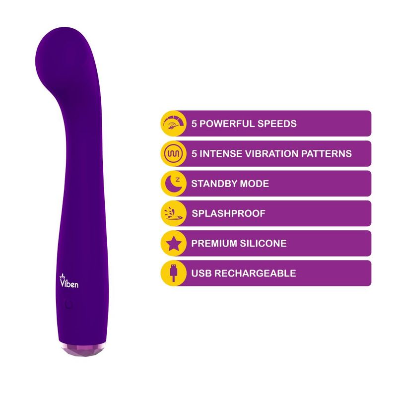 Viben Devotion Violet G-Spot Vibrator for Intense Pleasure Vibrators - G Spot