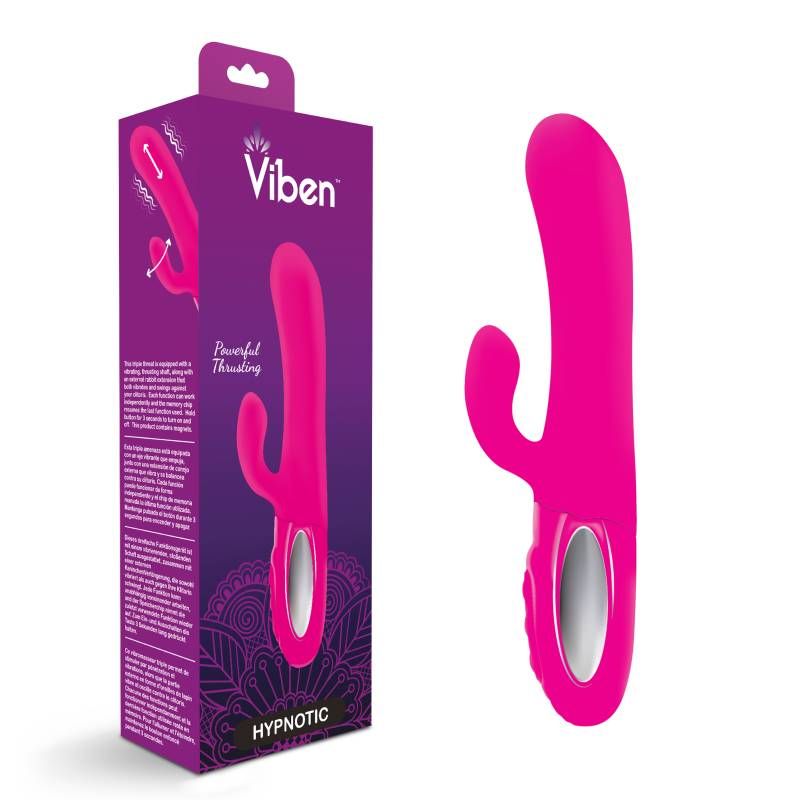 Viben Hypnotic Thrusting Rabbit Vibrator with Swinging Clitoral Stimulator in Hot Pink > Vibrators > Ladies > Rabbit Main image