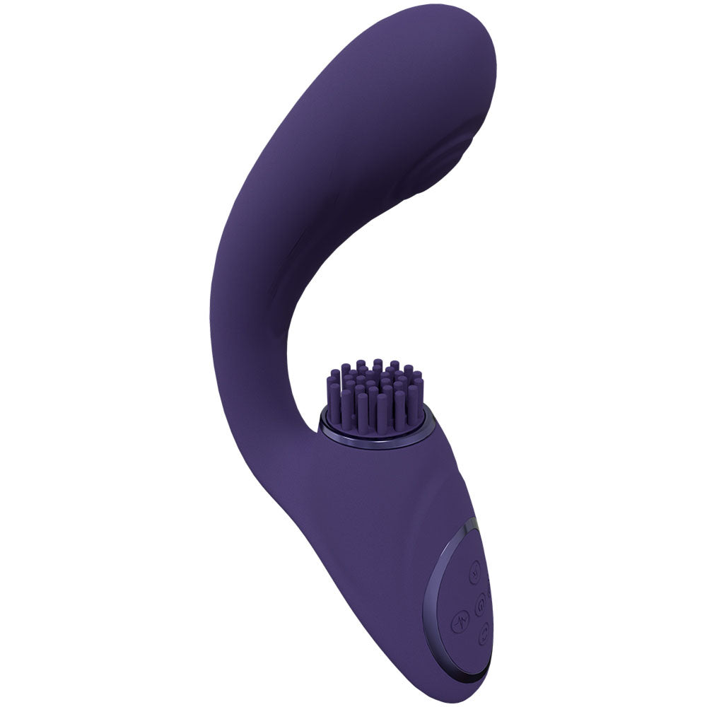 Vive Gen Pulse Wave Vibrator with Stimulating Bristles Deep Purple > Sex Toys For Ladies > G-Spot Vibrators