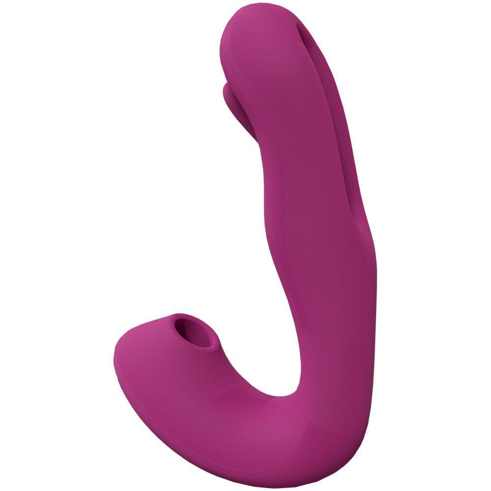 Vive Yuna Flapping Tongue and Suction Vibrator Deep Pink Suction Stimulator