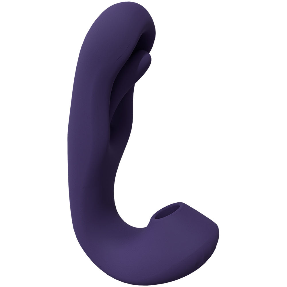 Vive Yuna Flapping Tongue and Suction Vibrator Deep Purple Suction Stimulator